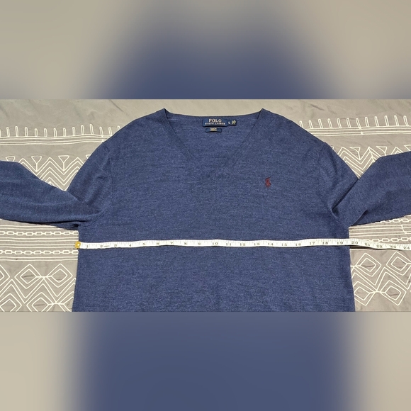 Polo Ralph Lauren Navy Wool Blended Lightweight Sweater Size Large - Picture 5 of 6